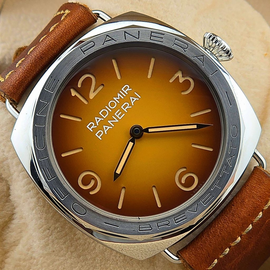 Panerai Radiomir 3 Days Acciaio Brevett Brown Dial Hand Wind Men Watch PAM00687 (Pam687) - Image 8