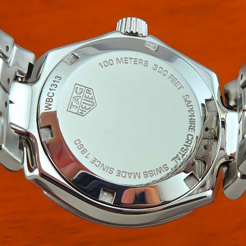 TAG Heuer Link Lady Quartz Blue Mother of Pearl Diamond Dial Ref: WBC1313.BA0600 - Image 8