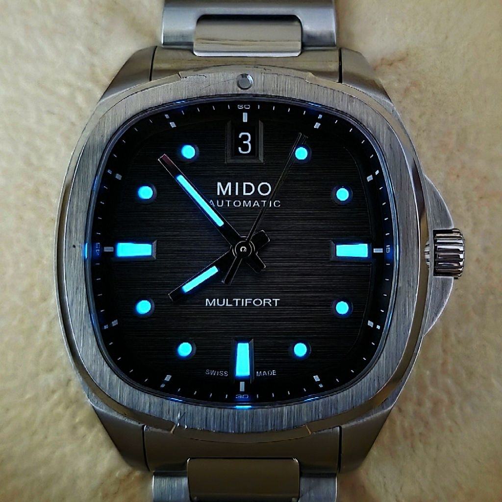 Mido Multifort TV Big Date 35MM. M049.307.11.081.00 (สายสแตนเลส) - Image 8