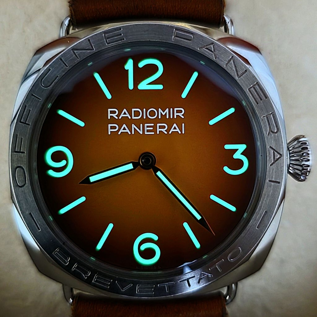 Panerai Radiomir 3 Days Acciaio Brevett Brown Dial Hand Wind Men Watch PAM00687 (Pam687) - Image 9