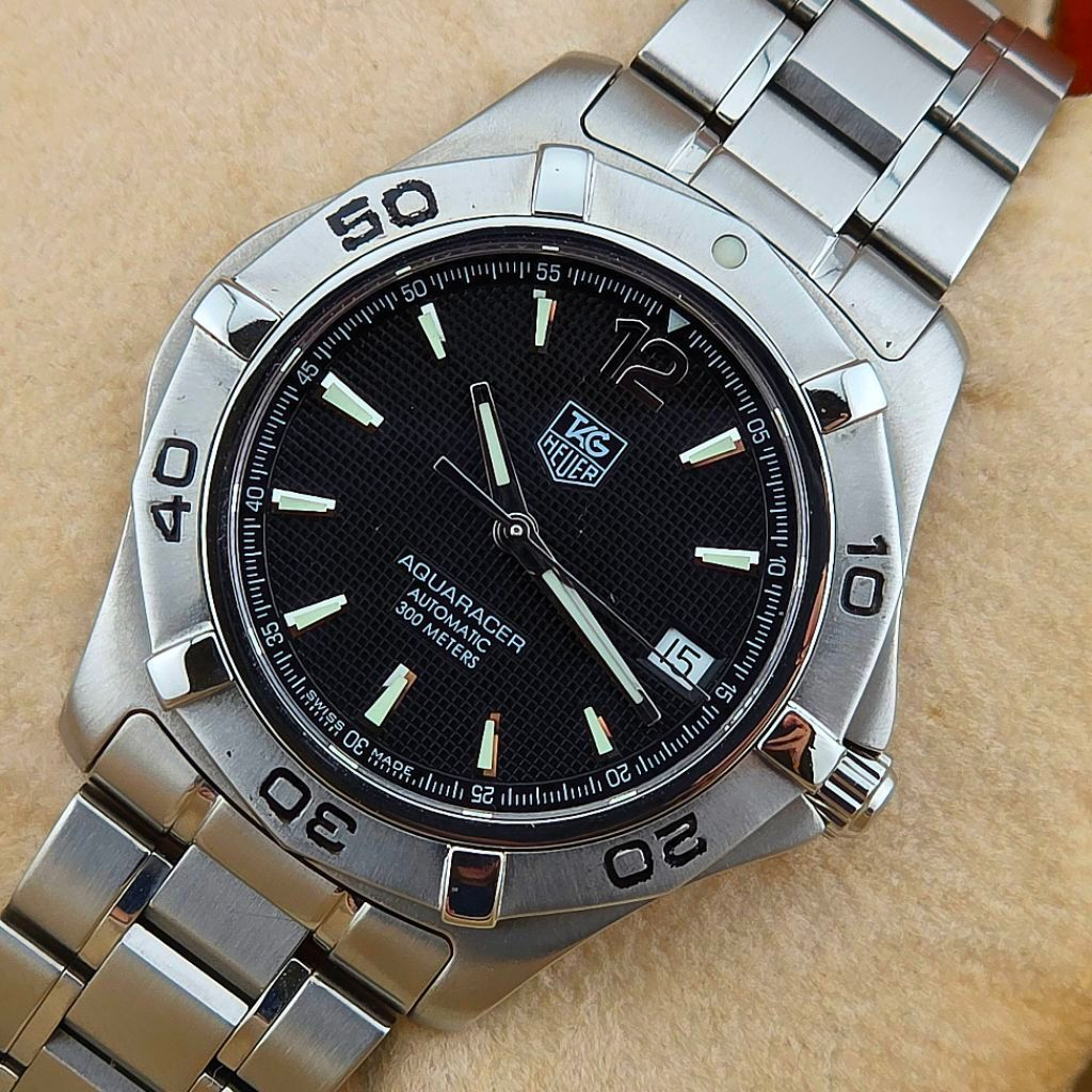 TAG Heuer Aquaracer Automatic 300M Ref. WAF2110.BA0806 Black Dial - Image 9