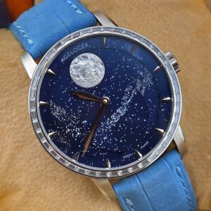 AGELOCER Original Moon Phase Automatic Starry Sky Blue Dial รหัสรุ่น: 6404E