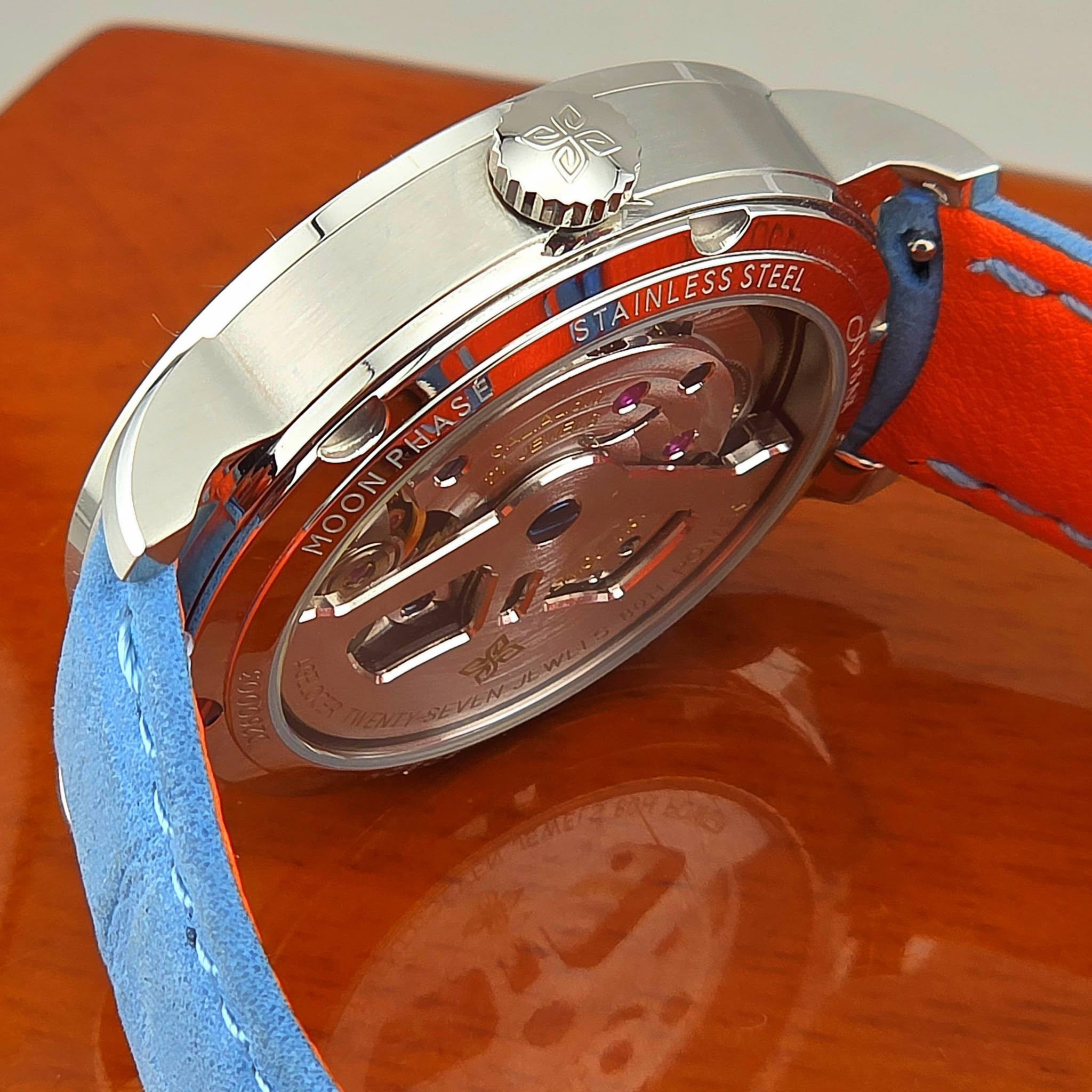 AGELOCER Original Moon Phase Automatic Starry Sky Blue Dial รหัสรุ่น: 6404E - Image 7
